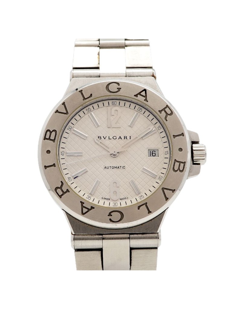 Bvlgari Diagono Date Silver Dial Watch
